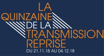 Logo orange fond bleu